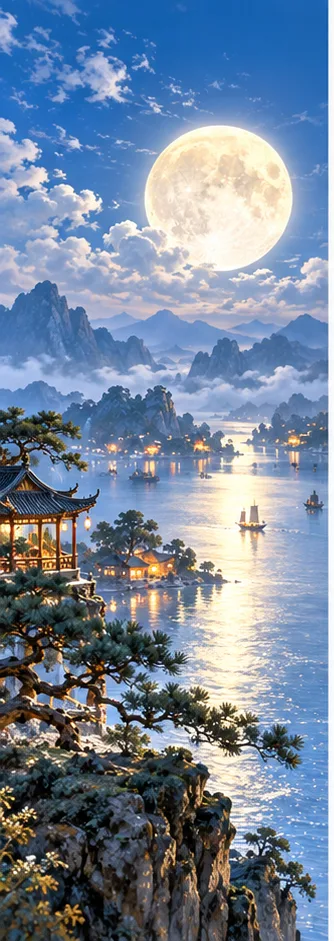 明月宇宙封面：月光山水